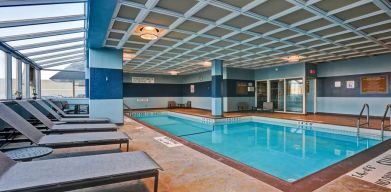 Indoor pool area at Four Points By Sheraton Toronto Mississauga.