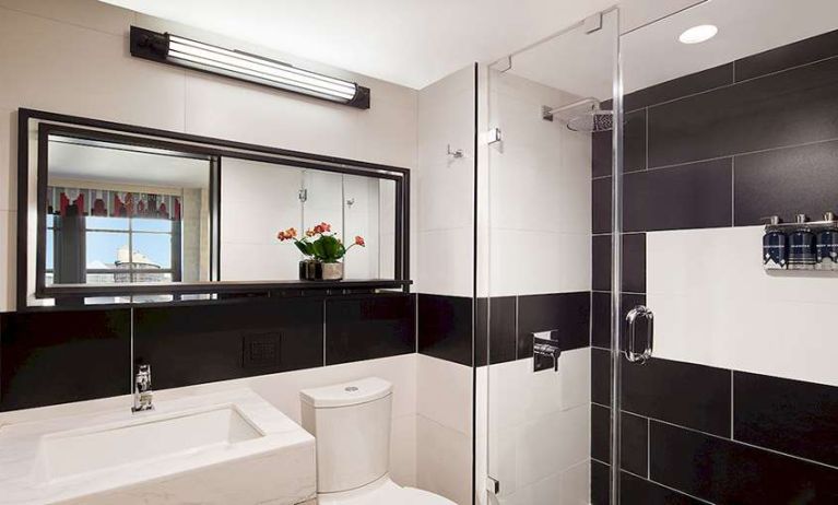 Guest bathroom at The Paul Hotel, An Ascend Hotel Collection Member.