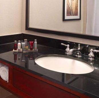 Guest bathroom at Atlanta Marriott Northwest At Galleria.