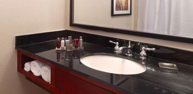 Guest bathroom at Atlanta Marriott Northwest At Galleria.