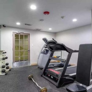 Well equipped fitness center at Quality Inn Pasadena.