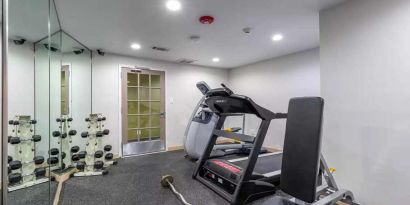 Well equipped fitness center at Quality Inn Pasadena.