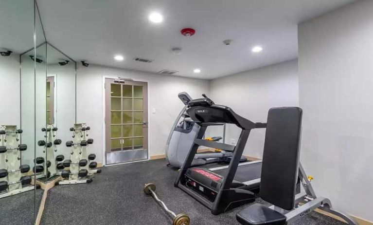 Well equipped fitness center at Quality Inn Pasadena.