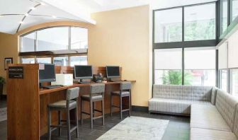 dedicated business center with printers, internet, and work desks at Hampton Inn Philadelphia Center City-Convention Center.