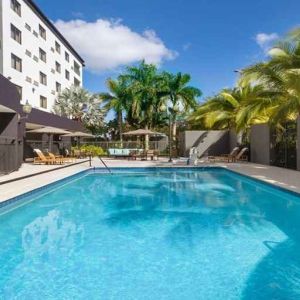 Refreshing outdoor pool at Courtyard Miami Dolphin Mall.