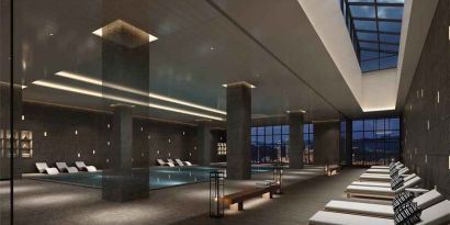 Indoor pool at the DoubleTree by Hilton Seoul Pangyo.