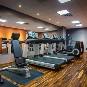 Well equipped fitness center at Courtyard By Marriott New York JFK Airport.