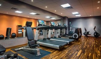 Well equipped fitness center at Courtyard By Marriott New York JFK Airport.