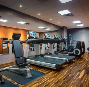 Well equipped fitness center at Courtyard By Marriott New York JFK Airport.