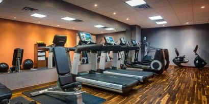 Well equipped fitness center at Courtyard By Marriott New York JFK Airport.