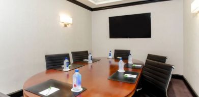 Fully equipped board room ideal for all business meetings at Courtyard By Marriott New York JFK Airport.