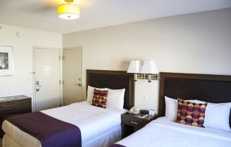 Comfortable twin bedroom at Collins Hotel.