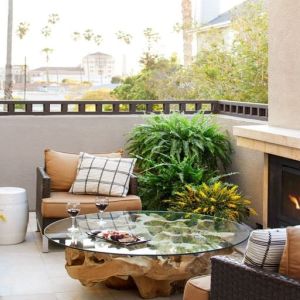 Terrace perfect for coworking  at The Ambrose Hotel Santa Monica.