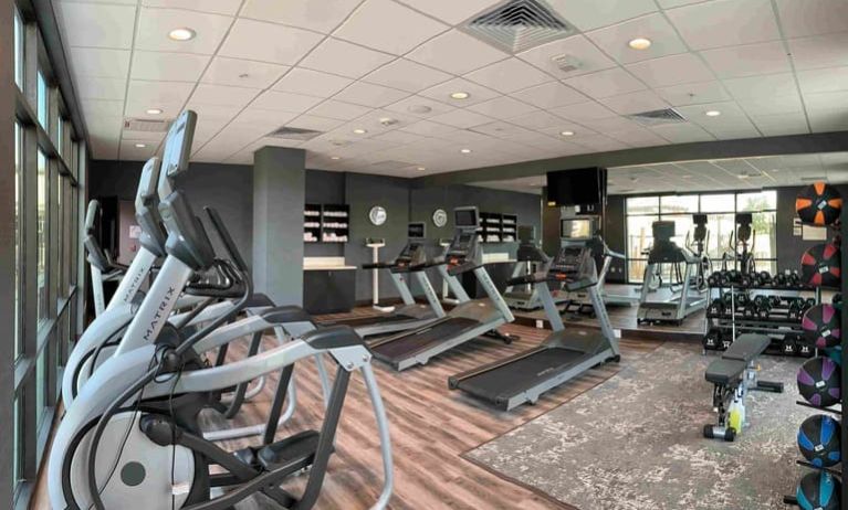 Fitness center at Holiday Inn & Suites Silicon Valley - Milpitas.