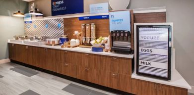 The hotel’s breakfast area where guests can enjoy a range of tasty ways to start the day.