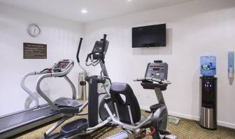 The Madison LES Hotel’s fitness center, with various exercise machinery/equipment.