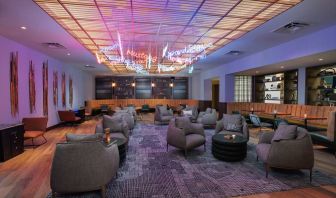 The Rhapsody Room is a lounge for social and corporate events, with comfy seating and coffee tables aplenty.