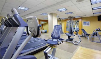 Fitness center available at Hilton Newark Airport.