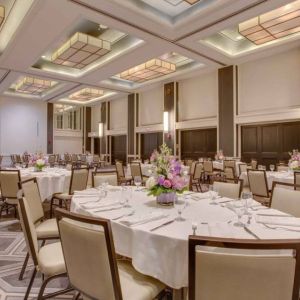 Banquet hall at Hilton Newark Airport.