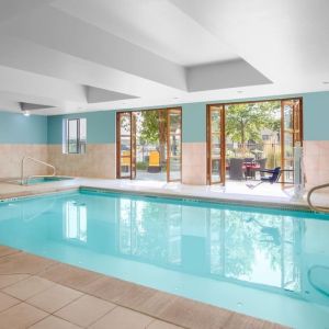 Lovely indoor pool at Holiday Inn Express & Suites Ontario.