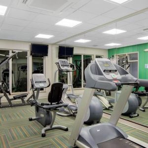 Well equipped fitness center at Holiday Inn Express & Suites Ontario.