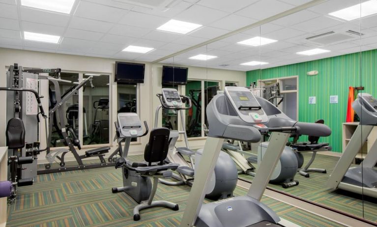 Well equipped fitness center at Holiday Inn Express & Suites Ontario.