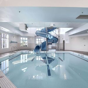 Lovely indoor pool at Holiday Inn Express & Suites Airport-Calgary.