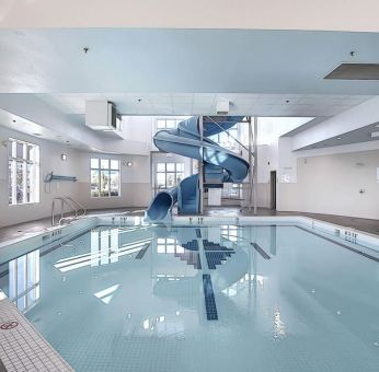 Lovely indoor pool at Holiday Inn Express & Suites Airport-Calgary.