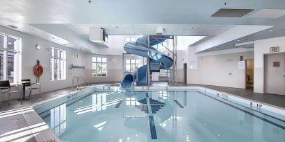 Lovely indoor pool at Holiday Inn Express & Suites Airport-Calgary.