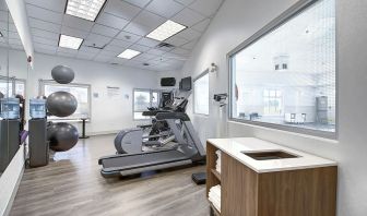 Well equipped fitness center at Holiday Inn Express & Suites Airport-Calgary.