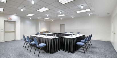 Professional meeting room at Holiday Inn Express & Suites Airport-Calgary.