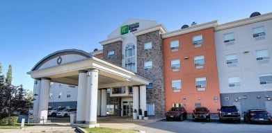 Parking area available at Holiday Inn Express & Suites Airport-Calgary.