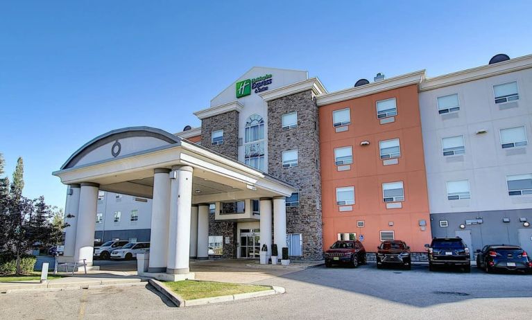 Parking area available at Holiday Inn Express & Suites Airport-Calgary.