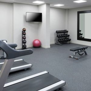 Equipped fitness center at Hilton Garden Inn Dallas/Allen.