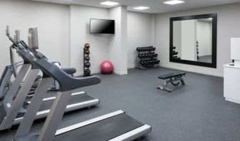 Equipped fitness center at Hilton Garden Inn Dallas/Allen.