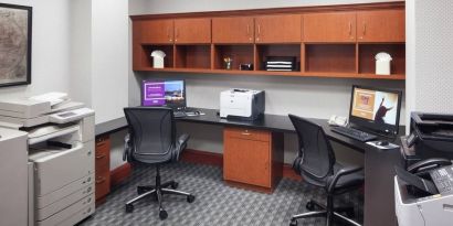 Dedicated business center with PC, printer, and internet at Hilton Garden Inn Dallas/Allen.