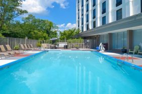 Stunning outdoor pool at Holiday Inn Express Towson Baltimore N.