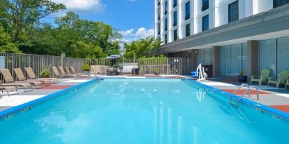 Stunning outdoor pool at Holiday Inn Express Towson Baltimore N.