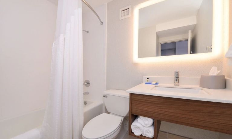 Private guest bathroom with shower at Holiday Inn Express Towson Baltimore N.