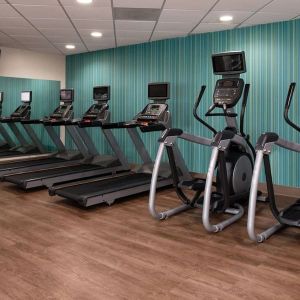 Well equipped fitness center at Holiday Inn Express Towson Baltimore N.