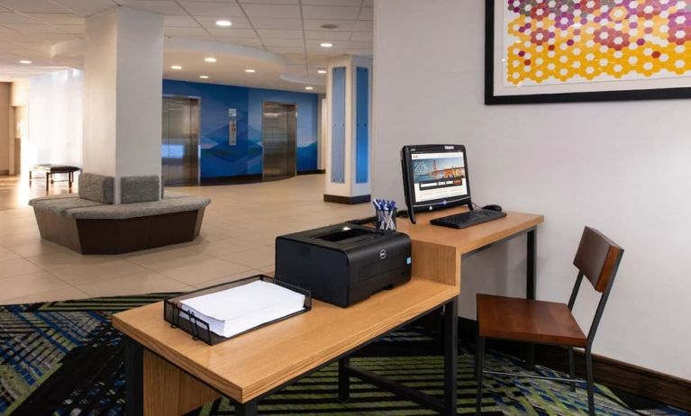 Dedicated business center with PC, internet, and printer at Holiday Inn Express Towson Baltimore N.