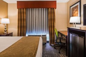 Guest room in the Best Western Braintree, complete with desk and chair for working.