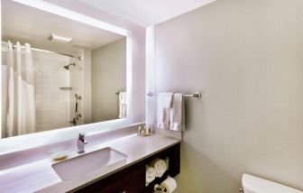 Private guest bathroom with shower at Holiday Inn Miami West-Airport Area.