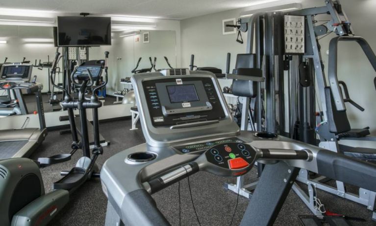 Rodd Miramichi River’s fitness center has a wide range of exercise machines.