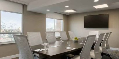 Meeting room suitable for small groups at the Embassy Suites by Hilton Toronto Airport.