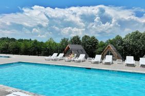 Luxurious outdoor pool at Skylaranna Hotel and Resort.