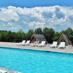 Luxurious outdoor pool at Skylaranna Hotel and Resort.