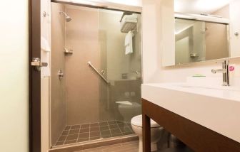 Private guest bathroom with shower at Hyatt Place Aguascalientes/Bonaterra.