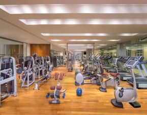 Well equipped fitness center at Grand Hyatt Doha Hotel & Villas.