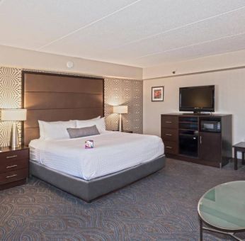 Crowne Plaza Aire MSP Airport - Mall Of America guest room with double bed and widescreen television.